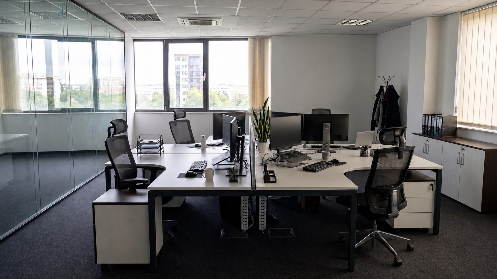 Office concept — open-plan configuration